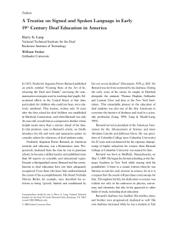 A Treatise on Signed and Spoken Language in Early 19th Century