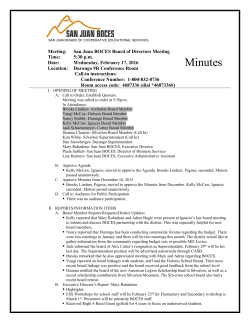 Minutes - San Juan BOCES