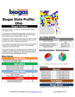 Biogas State Profile: Ohio