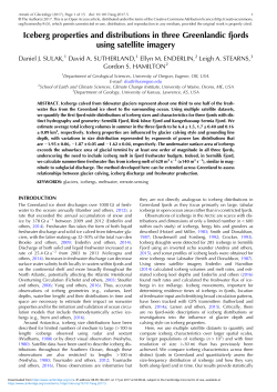 Iceberg properties and distributions in three Greenlandic fjords
