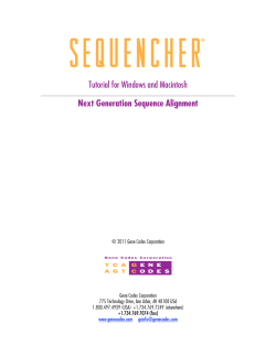 Next Generation Sequence Alignment