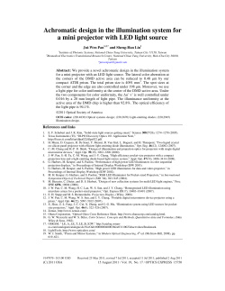 Achromatic design in the illumination system for a mini projector with