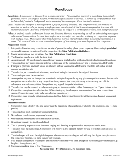 Monologue - Stoa USA