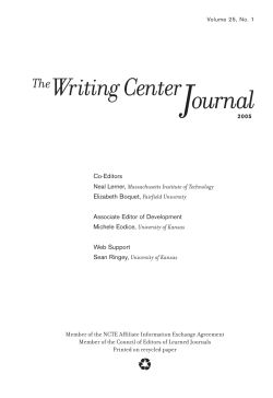 Link to article - UALR Rhetoric and Writing Research Server