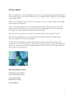 ALL HERE TOGETHER, a collaborative work in word and image