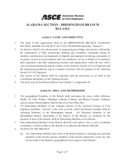 Branch Bylaws - Birmingham Branch ASCE