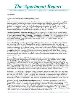 The Apartment Report™