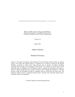 Political Stability and Fiscal Institutions