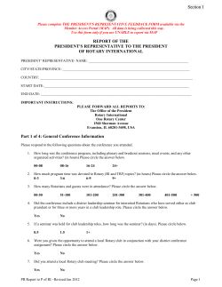 president`s representative - My Rotary