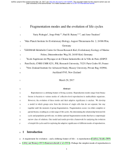 Fragmentation Modes And The Evolution Of Life Cycles