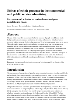 Effects of ethnic presence in the commercial and public advertising