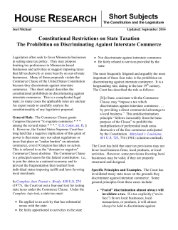 Constitutional Restrictions on State Taxsation