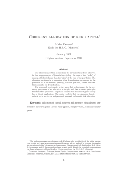 Coherent allocation of risk capital