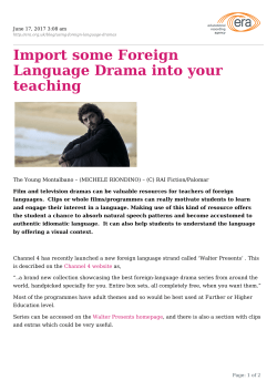 Import some Foreign Language Drama into your teaching