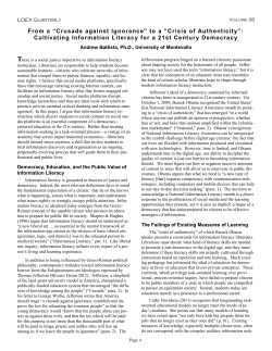 Crusade against Ignorance