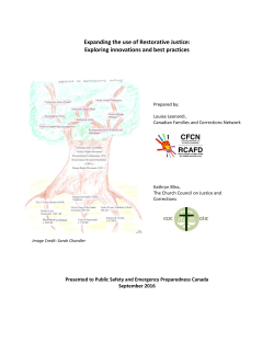 Expanding the use of Restorative Justice