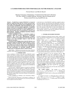 a closed-form solution for parallel factor (parafac