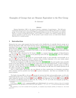 Examples of Groups that are Measure Equivalent to the Free Group