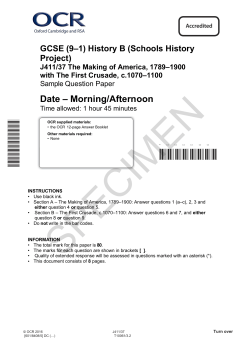 The making of America 1789-1900 with the First Crusade, c