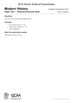 2015 Senior External Examination