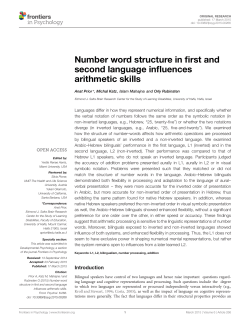 Number word structure in first and second language influences