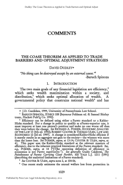 The Coase Theorem as Applied to Trade Barriers and Optimal