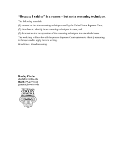 Applying the Law - Institute for Law Teaching and Learning