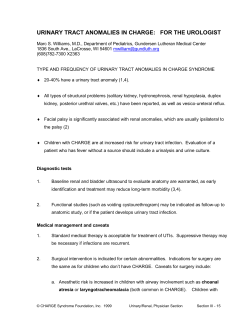 urinary tract anomalies - CHARGE Syndrome Foundation