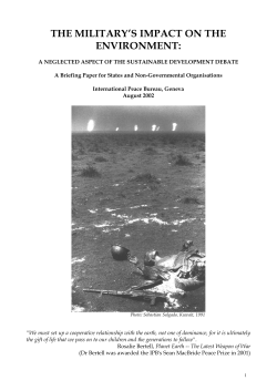 THE MILITARY`S IMPACT ON THE ENVIRONMENT: