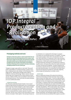IOP Integral ProductCreation and -Realisation Resolving the Paradox