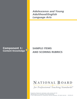 Component 1 - National Board Certified Teachers