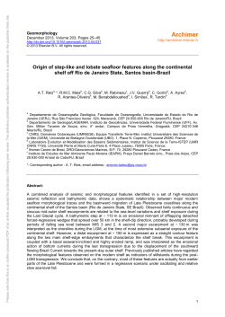 Origin of step-like and lobate seafloor features - Archimer