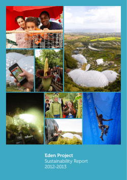 Eden Project Sustainability Report 2012-2013