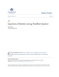 Questions of Identity among `Buddhist Quakers`