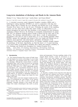Long-term simulations of discharge and floods in the Amazon Basin
