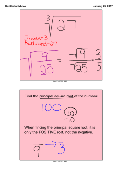 Square Roots Notes