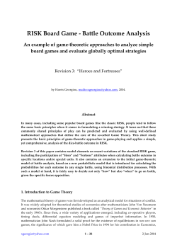 RISK board game - Battle outcome analysis