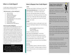 Credit Reports - Sacramento County Public Law Library