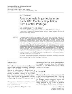 Amelogenesis imperfecta in an early 20th century