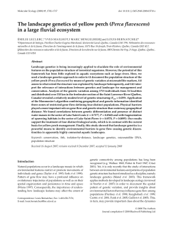 The landscape genetics of yellow perch (Perca flavescens) in a
