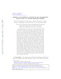 Chemical and forensic analysis of JFK assassination bullet lots: Is a