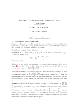 Differential Calculus