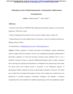 A homeostatic reinforcement learning theory
