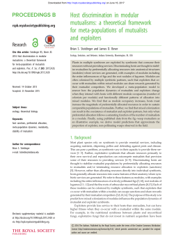 Host discrimination in modular mutualisms: a theoretical framework