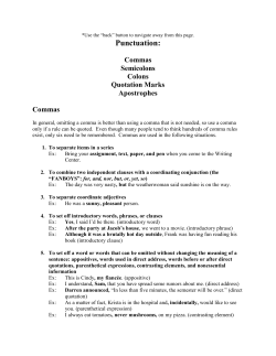 Punctuation - TCC Passport