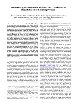 Benchmarking in Manipulation Research: The YCB Object and