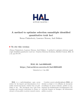 A method to optimize selection on multiple identified