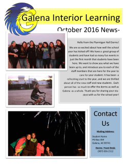 Introduction Letter - Galena City School District