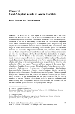 Cold-Adapted Yeasts in Arctic Habitats