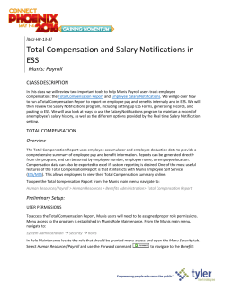 Total Compensation and Salary Notifications in ESS